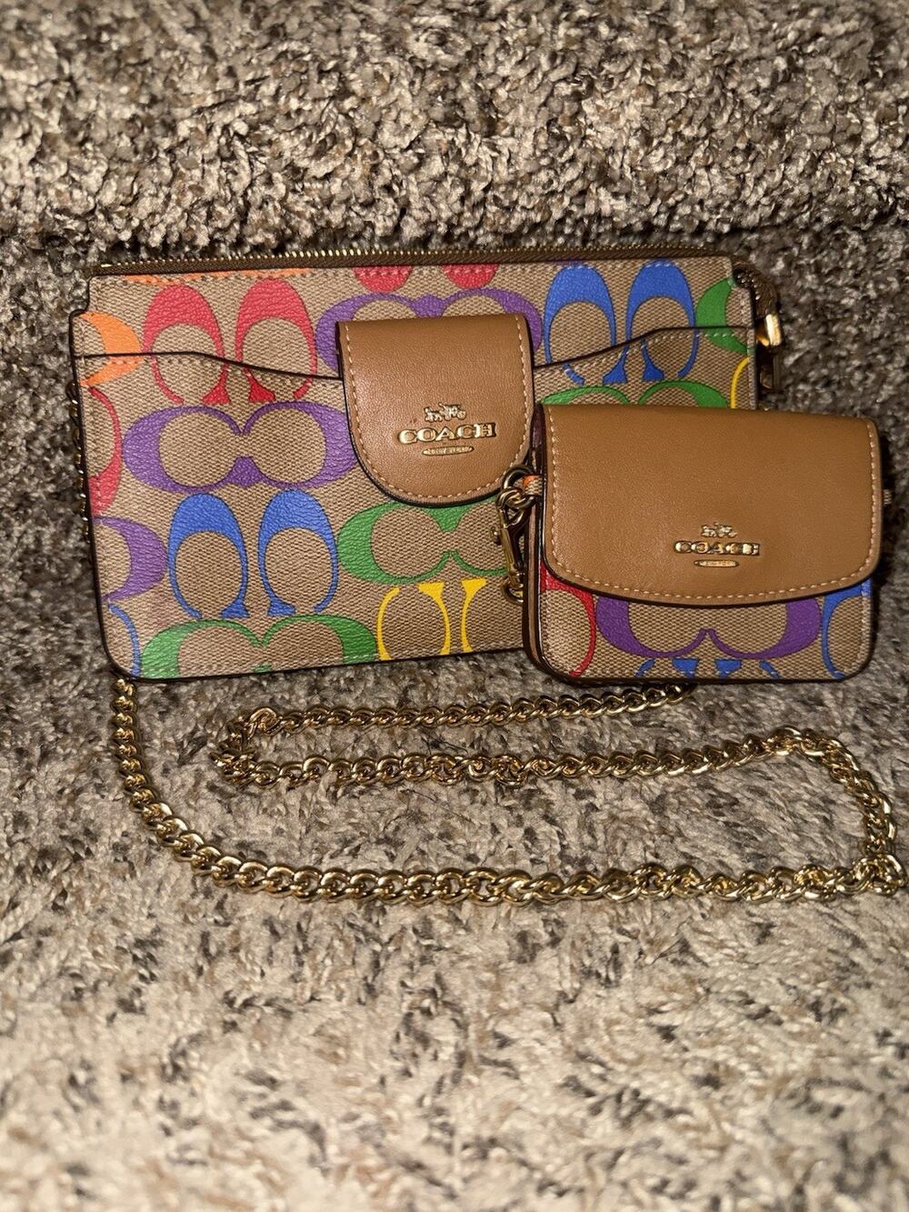 Coach Pride Poppy Crossbody In Rainbow Signature Canvas C4697